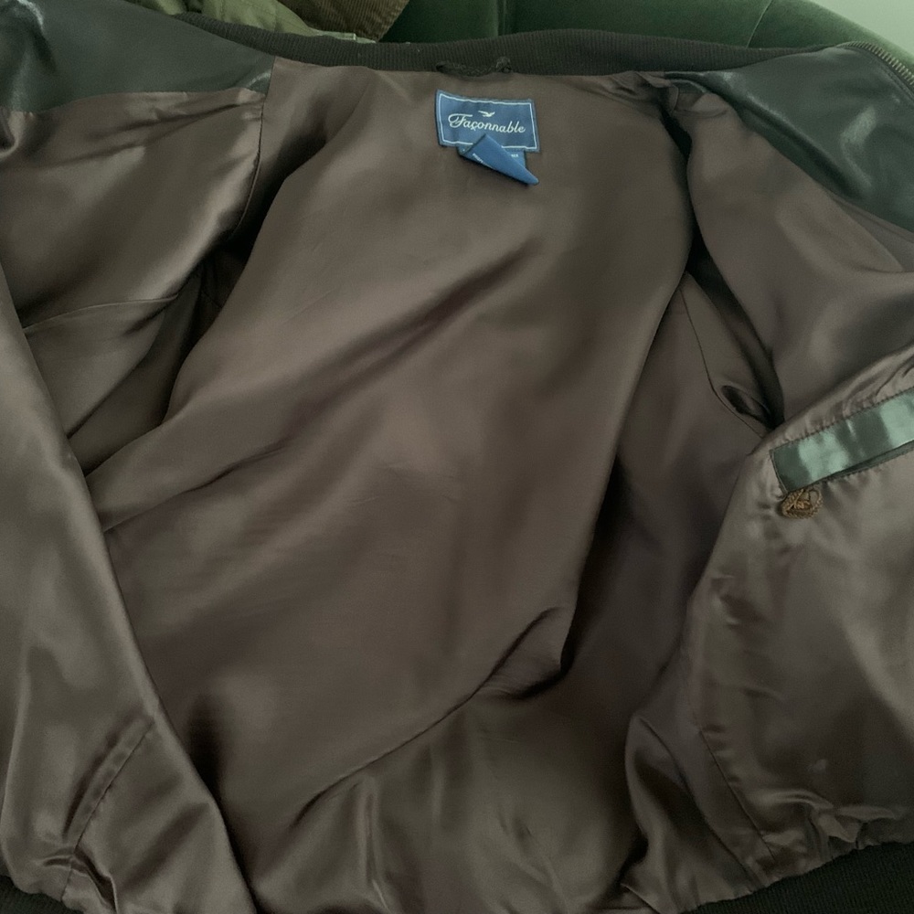 Faconnable Brown Lambskin Leather Jacket. Large. Beautiful. Excellent condition - Picture 7 of 12